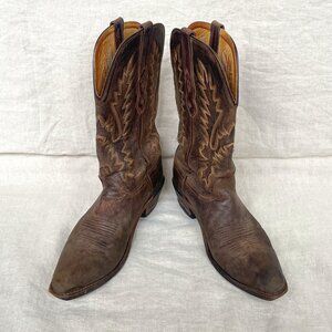 SOLD - Old West Women's Classic Chocolate Mad Dog Snip Toe Cowboy Boot | Size 8